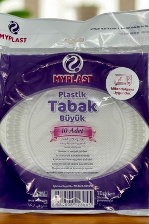 MyPlast Plastik Tabak Büyük - 10 Adet