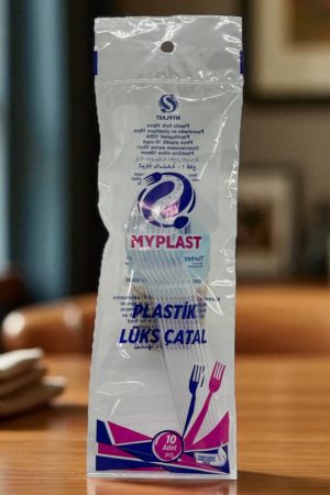 MyPlast Plastik Çatal Şeffaf Renk - 10 Adet